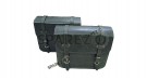 Fit For Royal Enfield Shotgun 650 Dark Green Leather Pannier Bags with Mounting   - SPAREZO